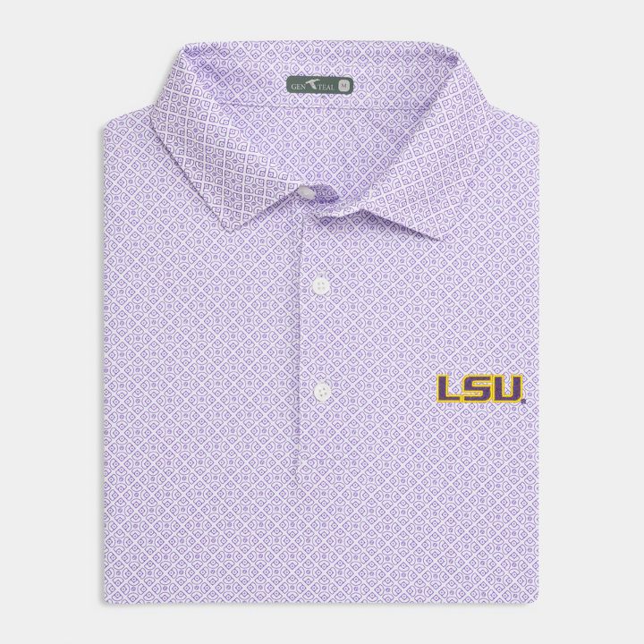 LSU Diamonds Printed Performance Polo