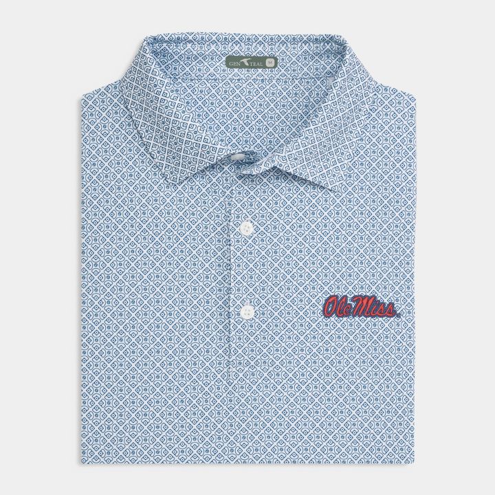 Ole Miss Diamonds Printed Performance Polo