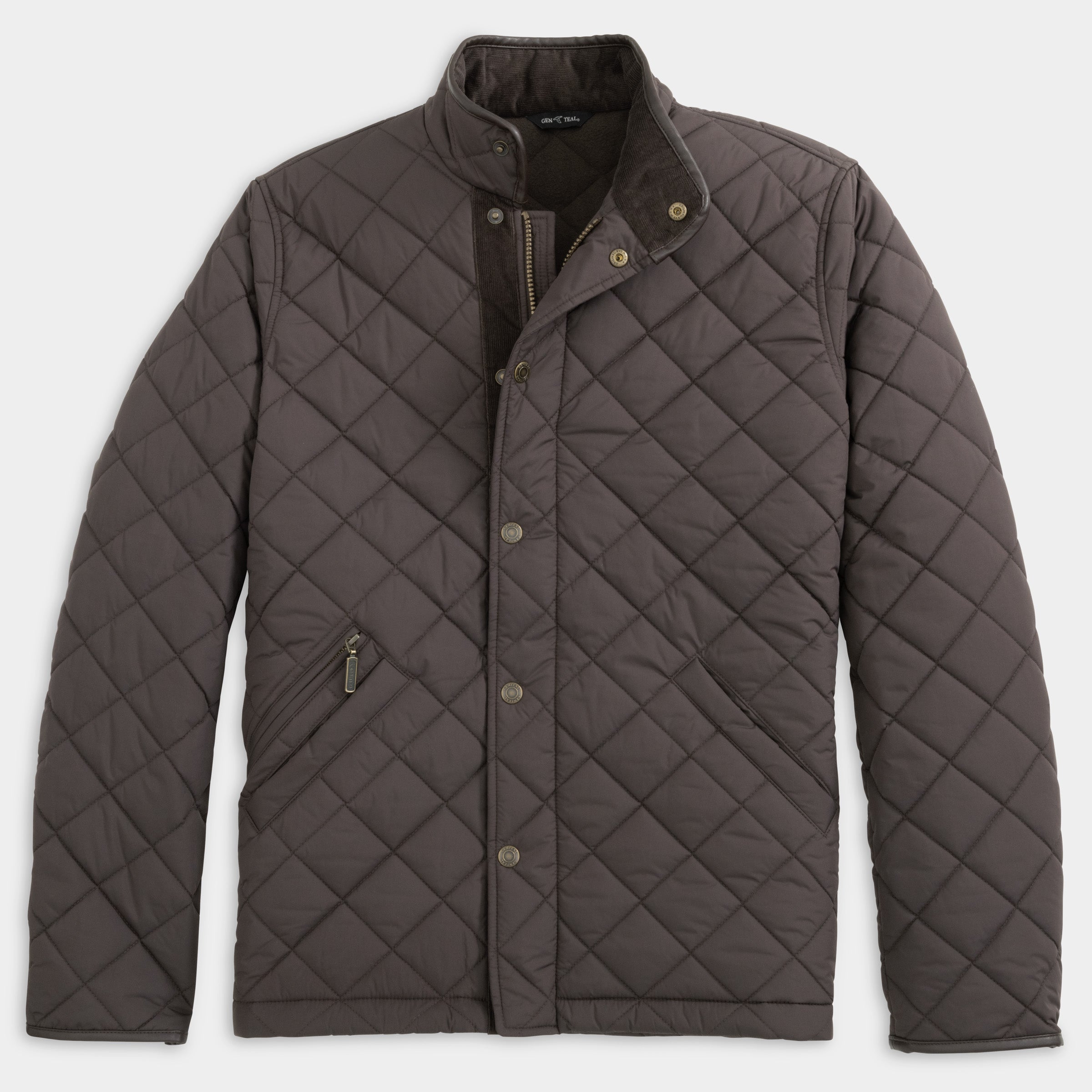 Mens Northpoint Quilted Coat GenTeal Mens Apparel