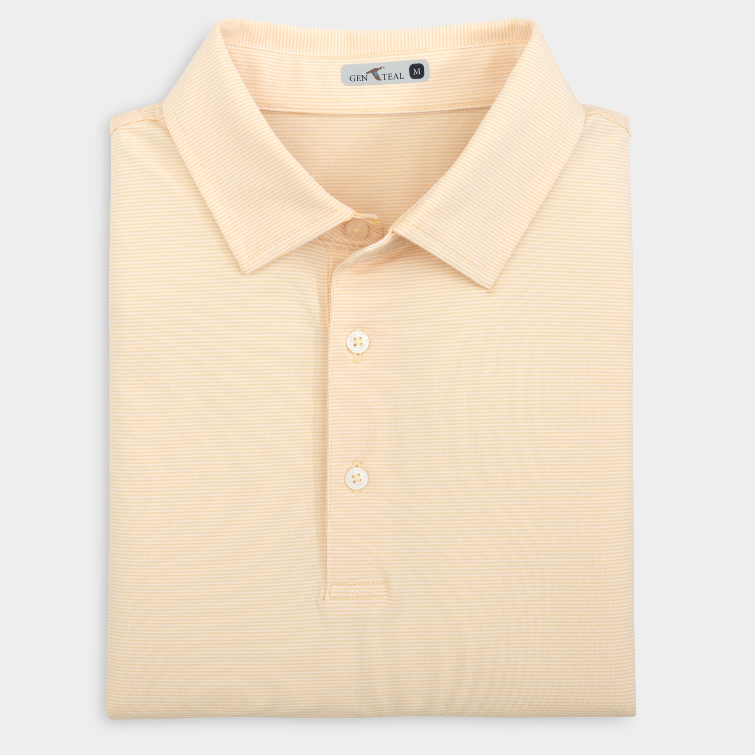 Collegiate Pinstripe Performance Polo-GenTeal Apparel