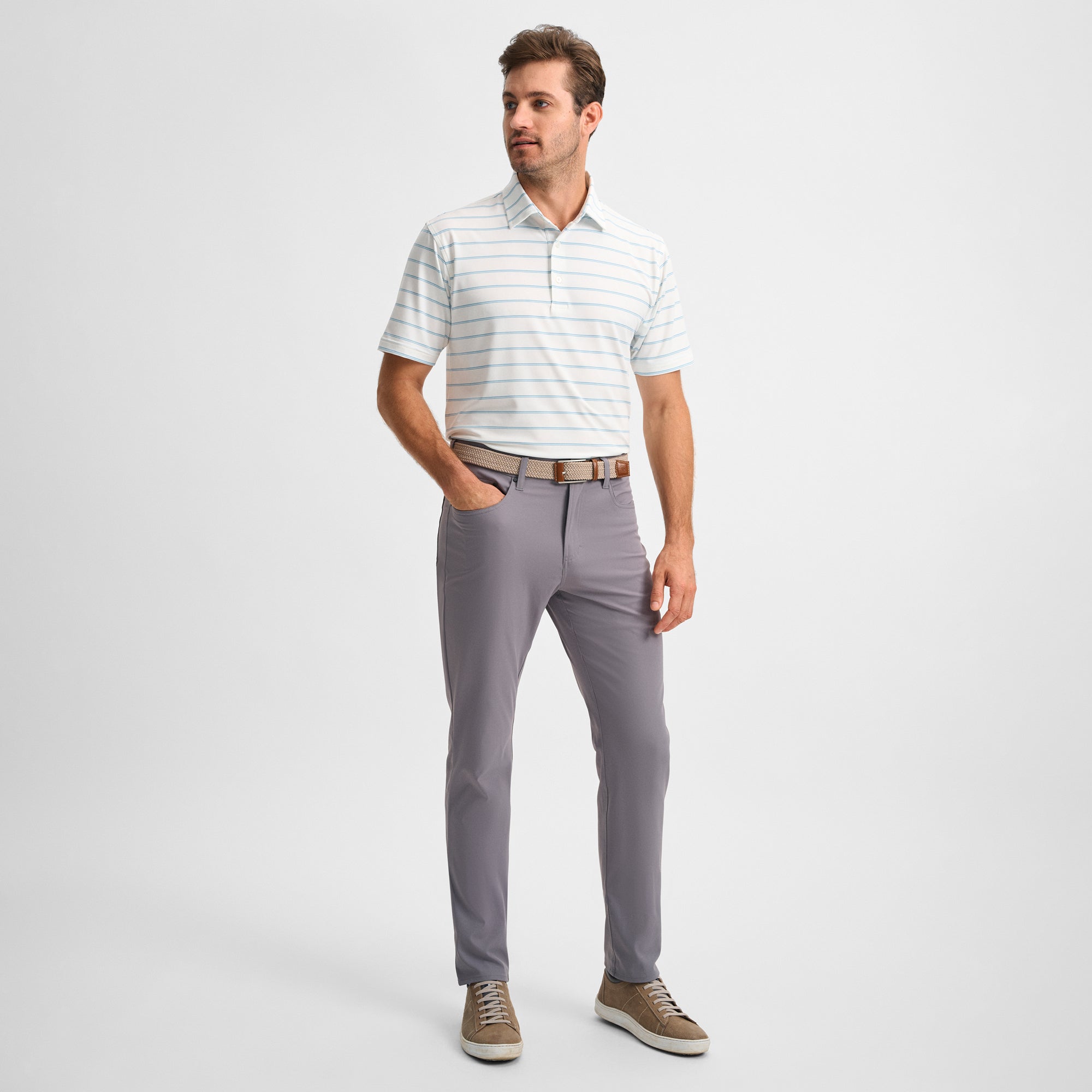 Charcoal Clubhouse Stretch Five-Pocket Pant