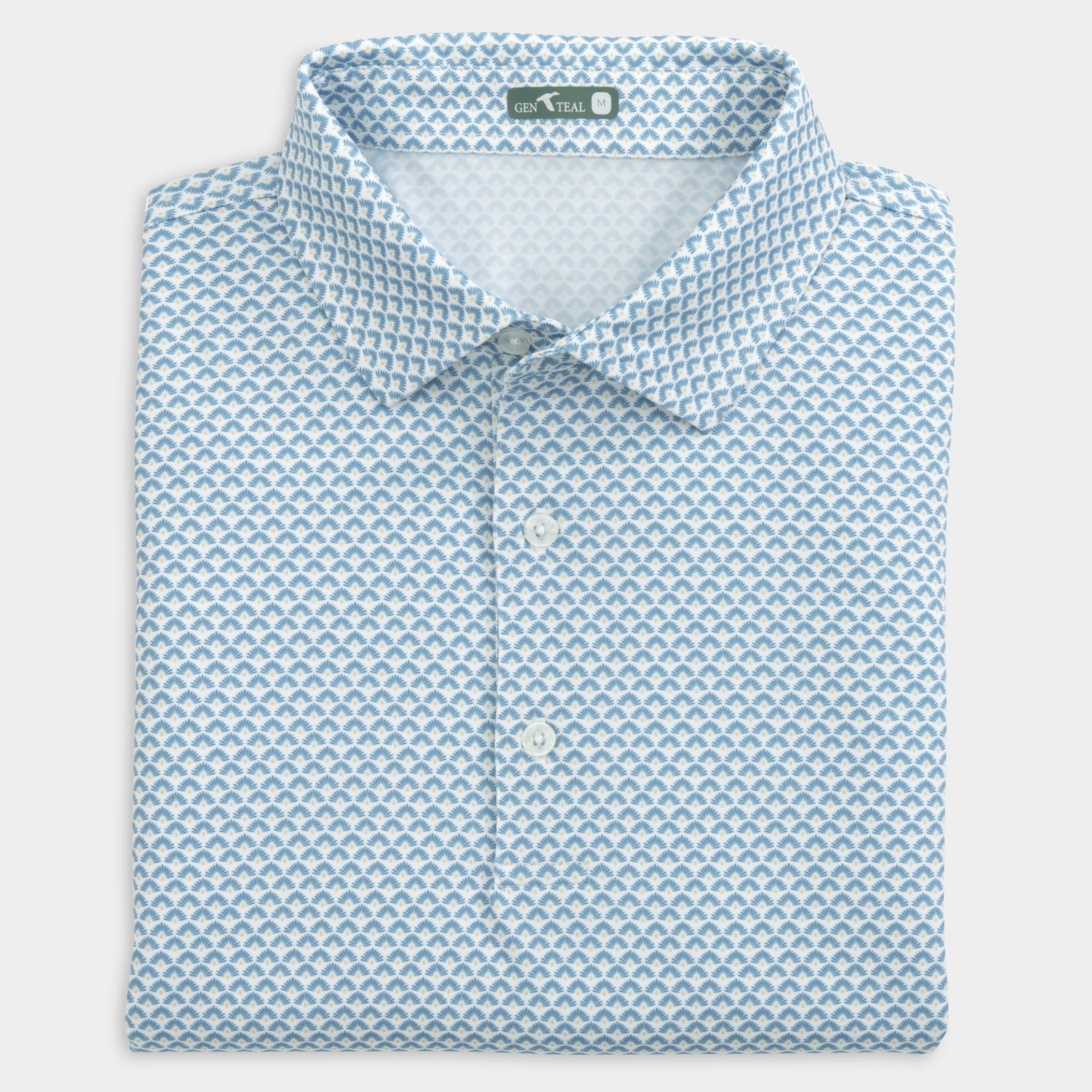 Agave Printed Performance Polo-GenTeal Apparel