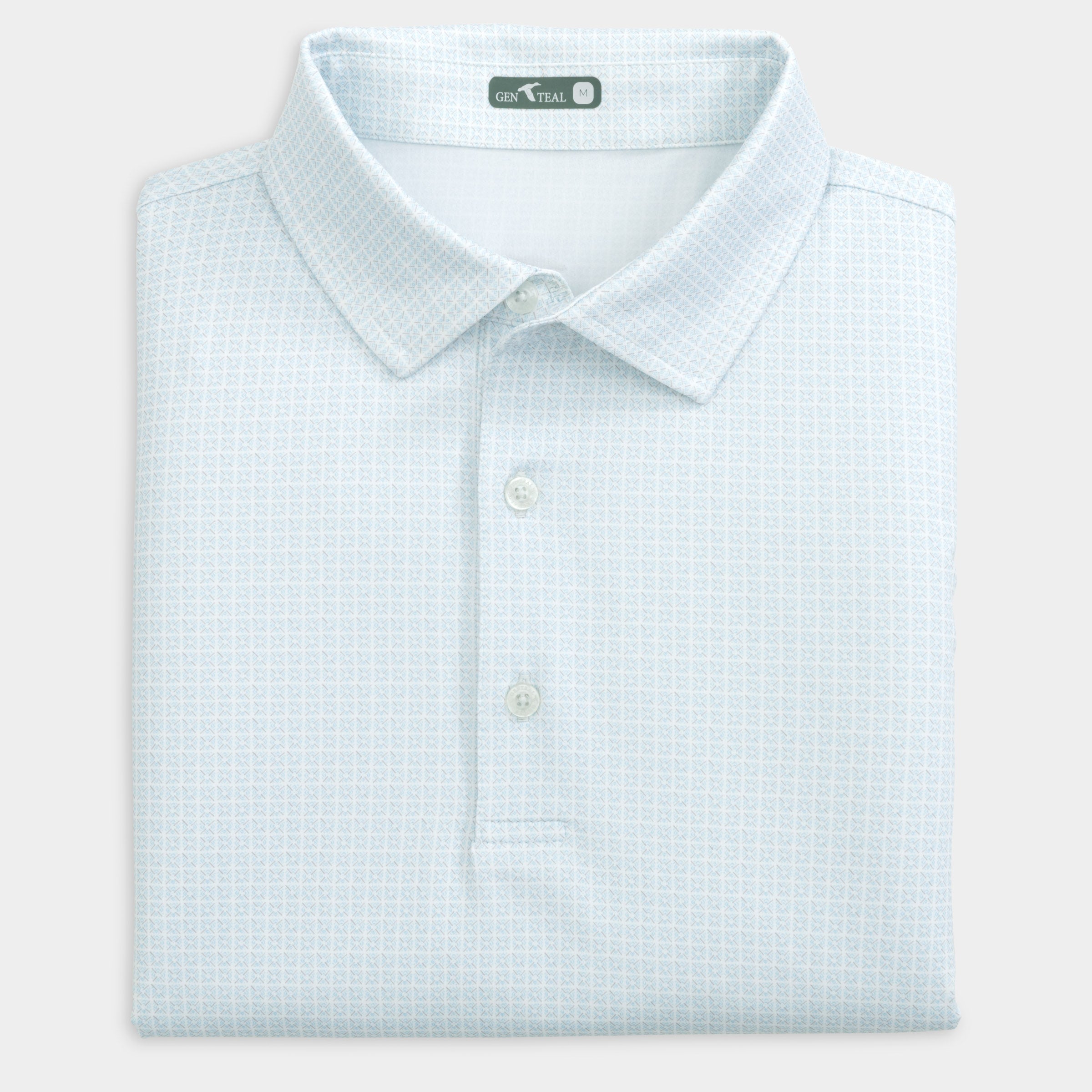 Tile Printed Performance Polo-GenTeal Apparel