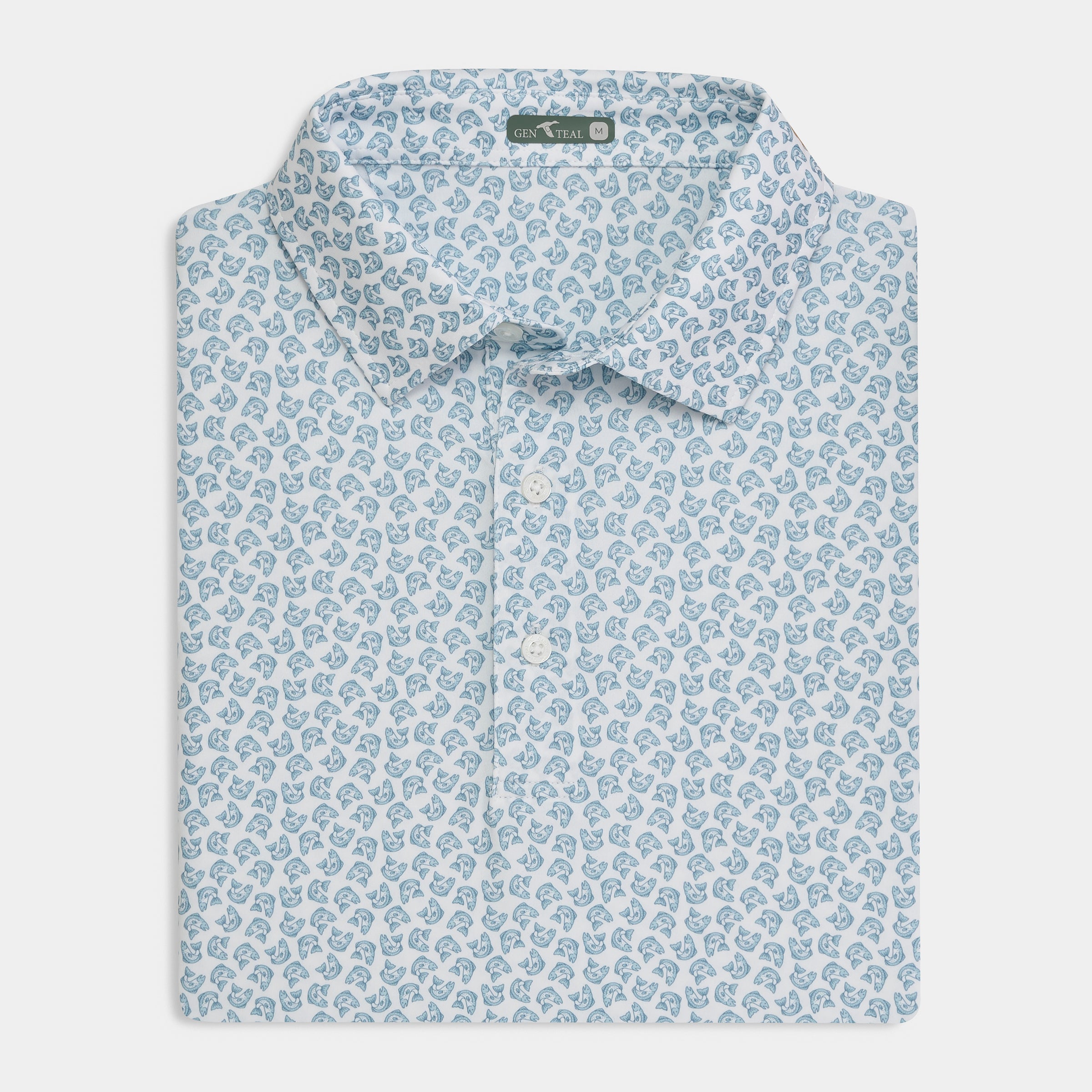 Trout Printed Performance Polo