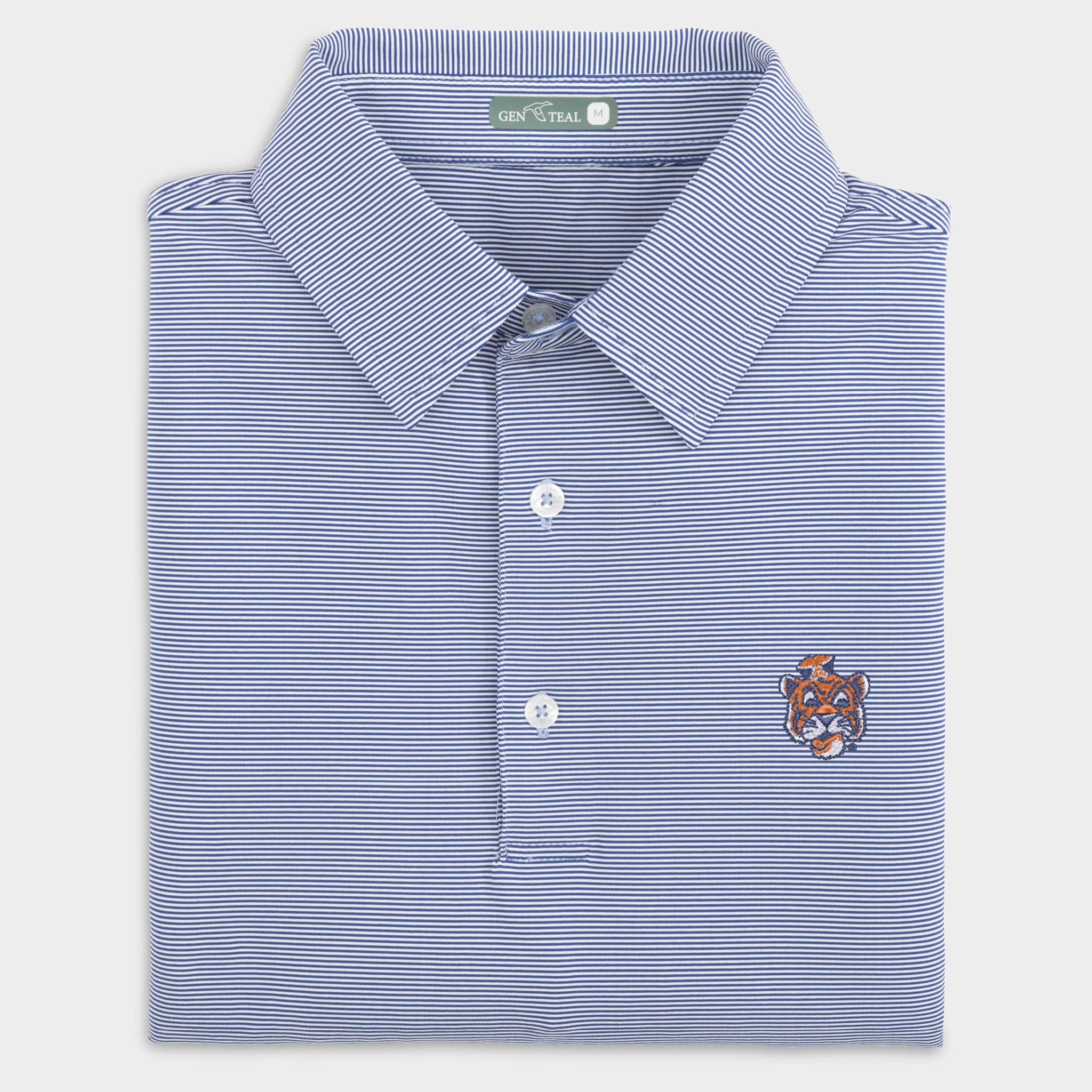 Auburn Vault Pinstripe Performance Polo