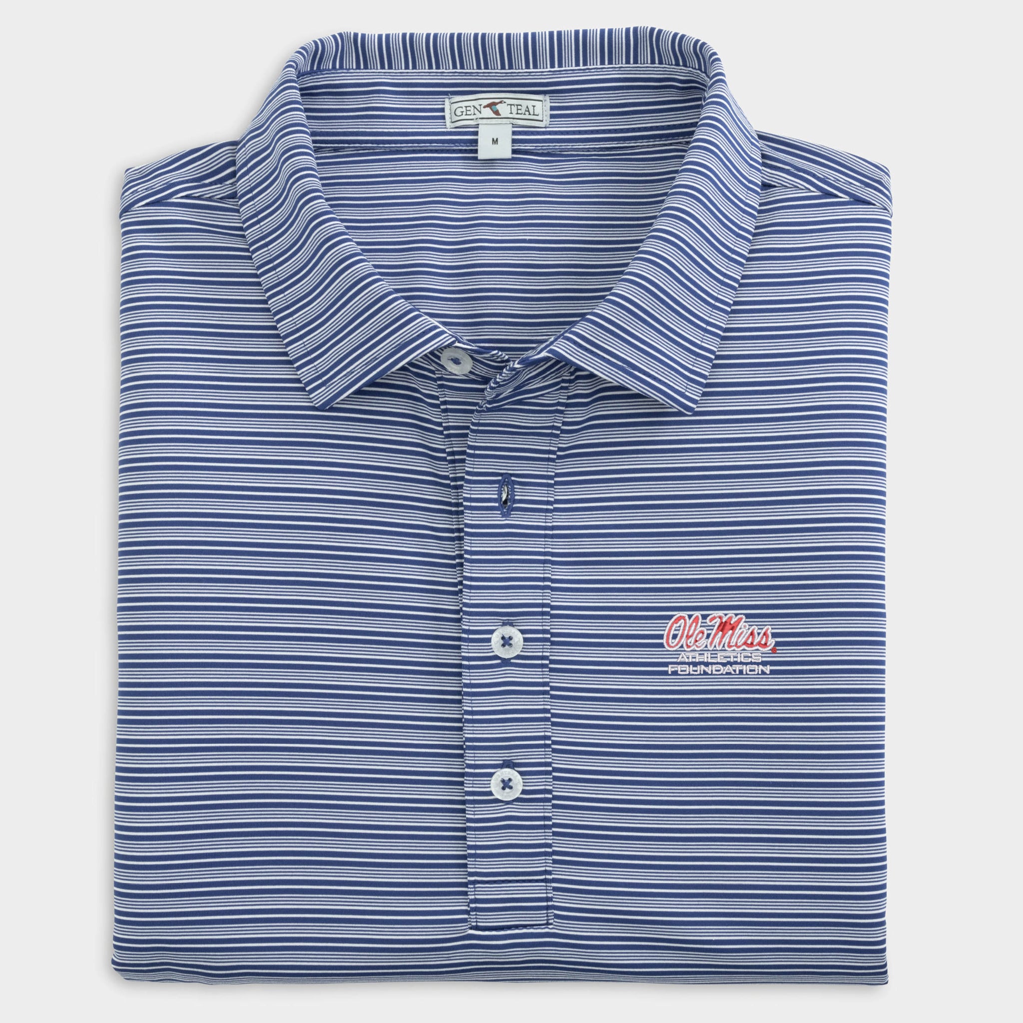 Ole Miss Athletics Foundation Campus Performance Polo-GenTeal Apparel