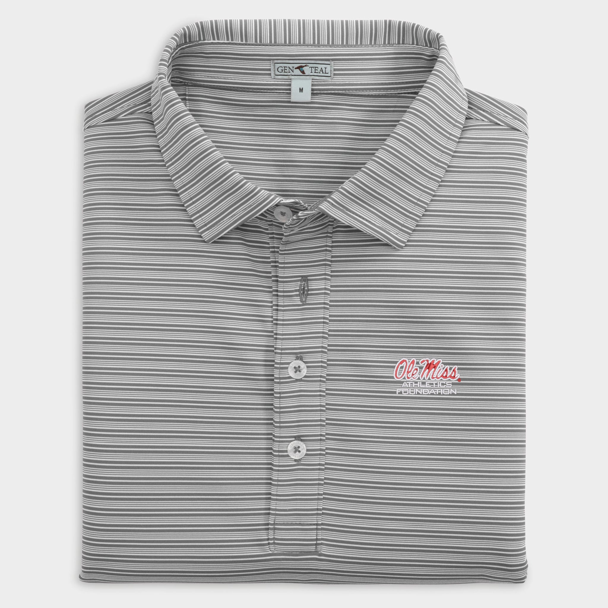 Ole Miss Athletics Foundation Campus Performance Polo-GenTeal Apparel