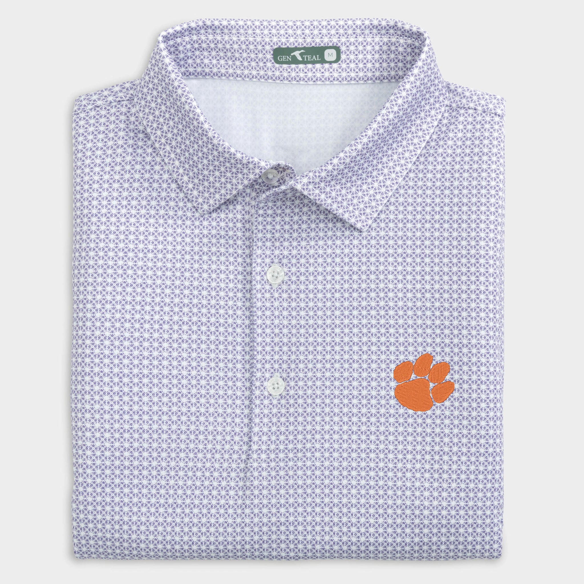 Clemson Tile Printed Performance Polo