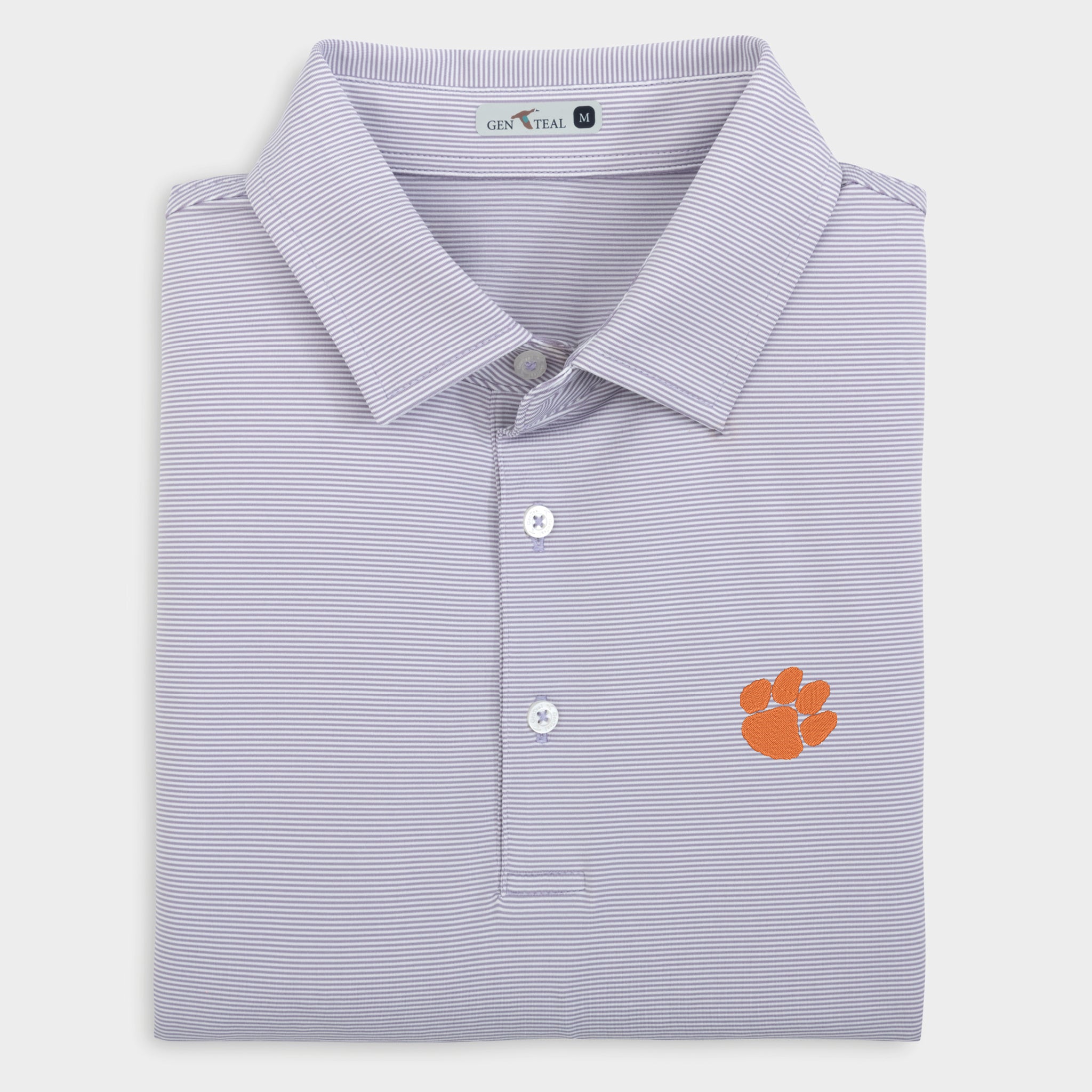 Clemson Pinstripe Performance Polo