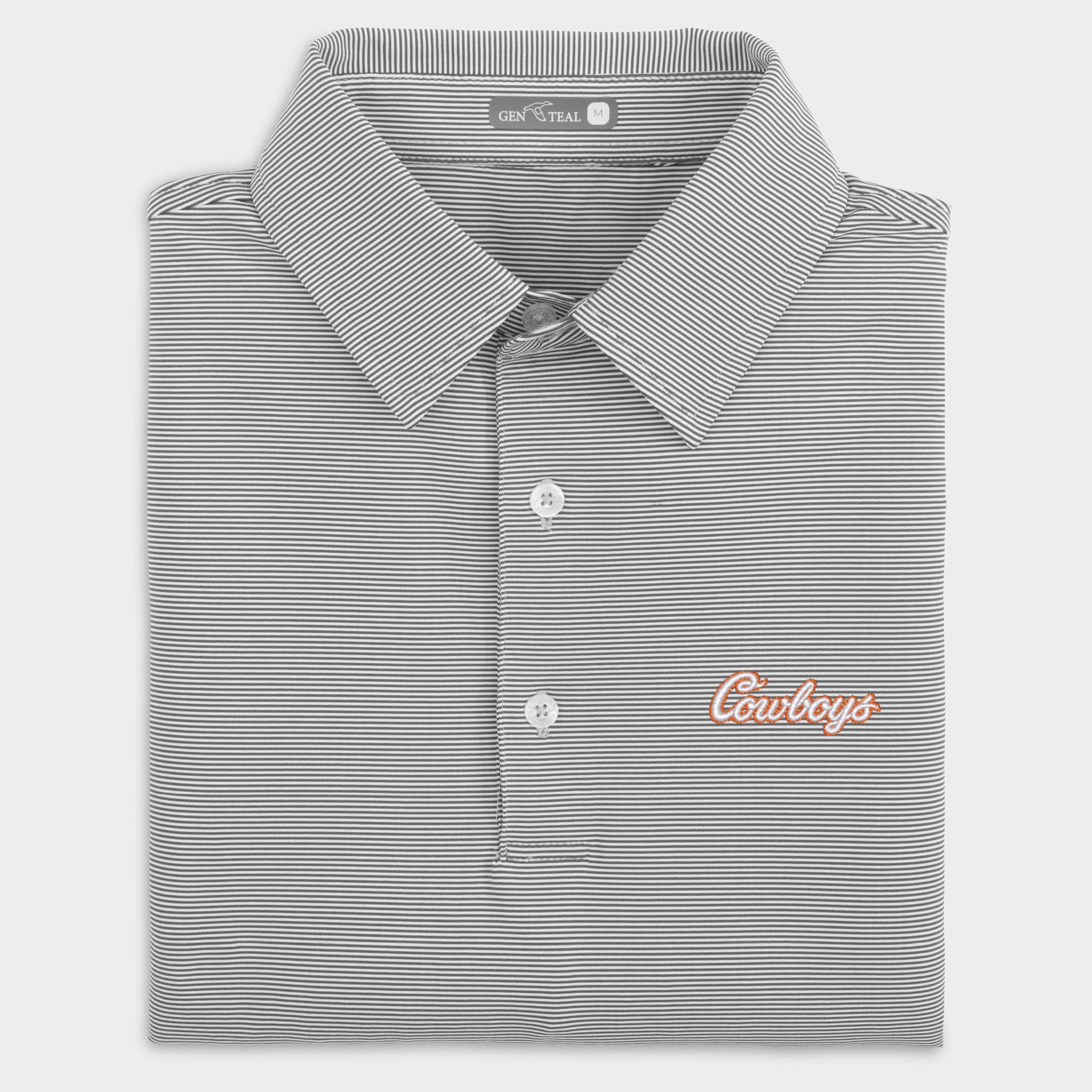 Oklahoma State Cowboys Pinstripe Performance Polo