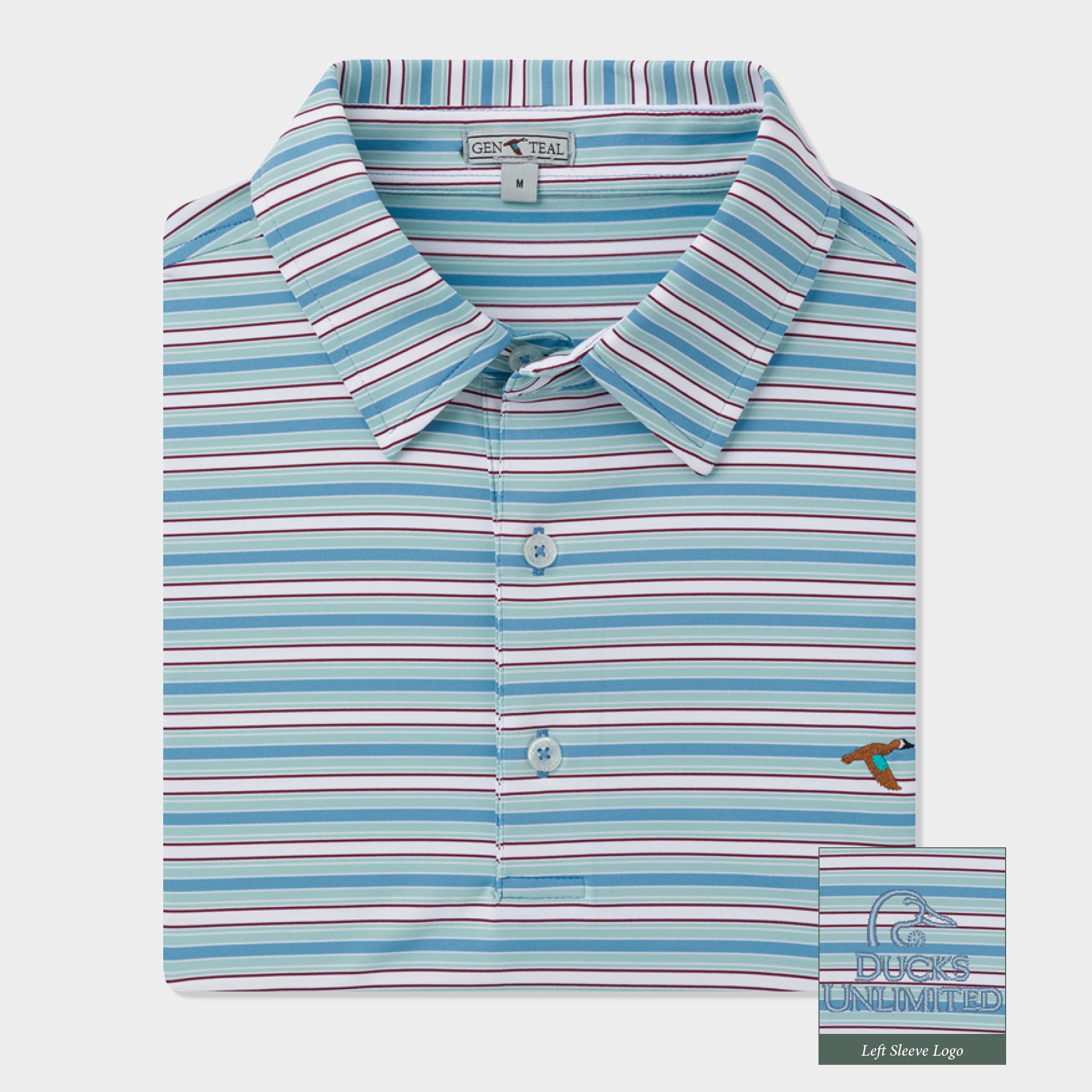 Ducks Unlimited Ocracoke Performance Polo-GenTeal Apparel