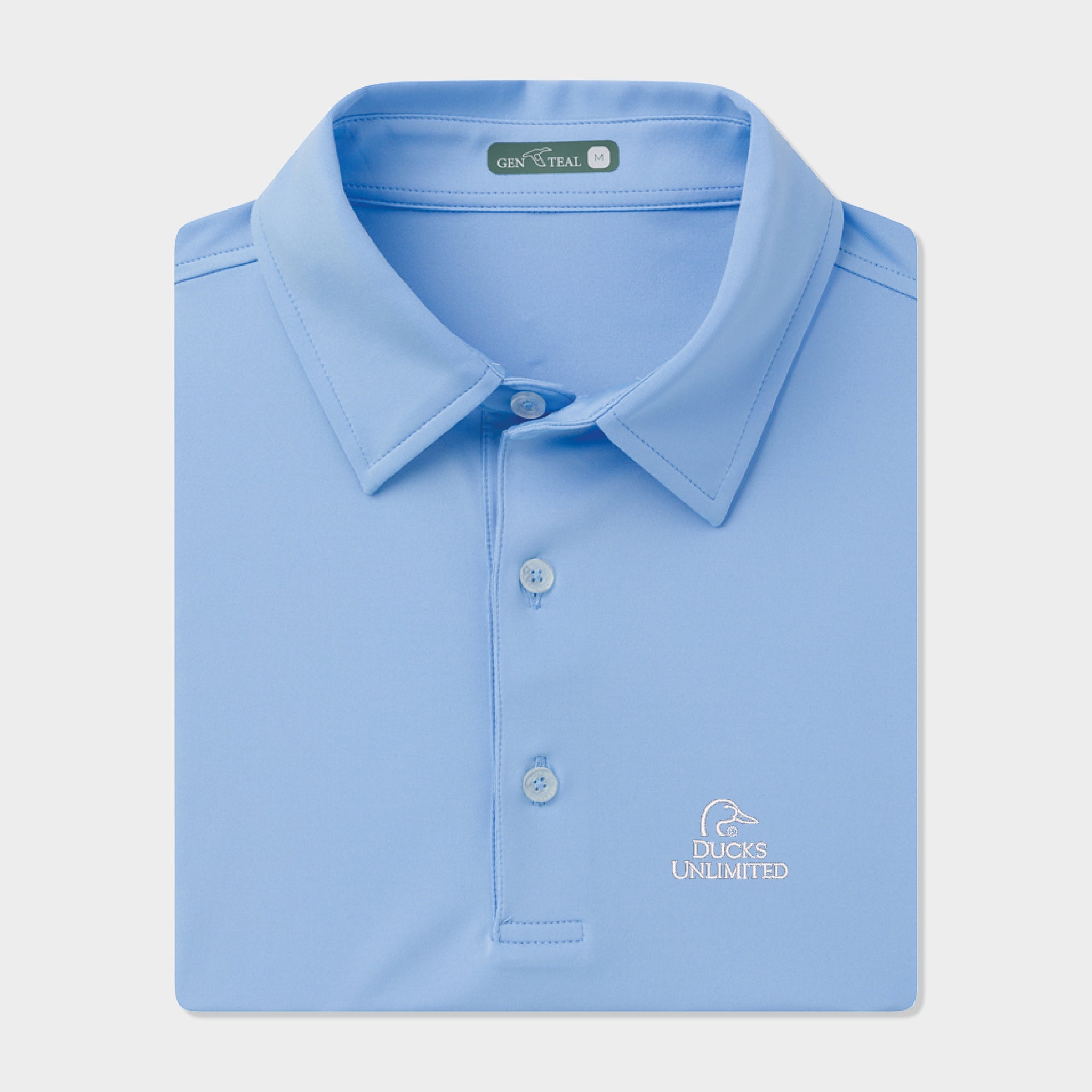 Ducks Unlimited Solid Performance Polo-GenTeal Apparel