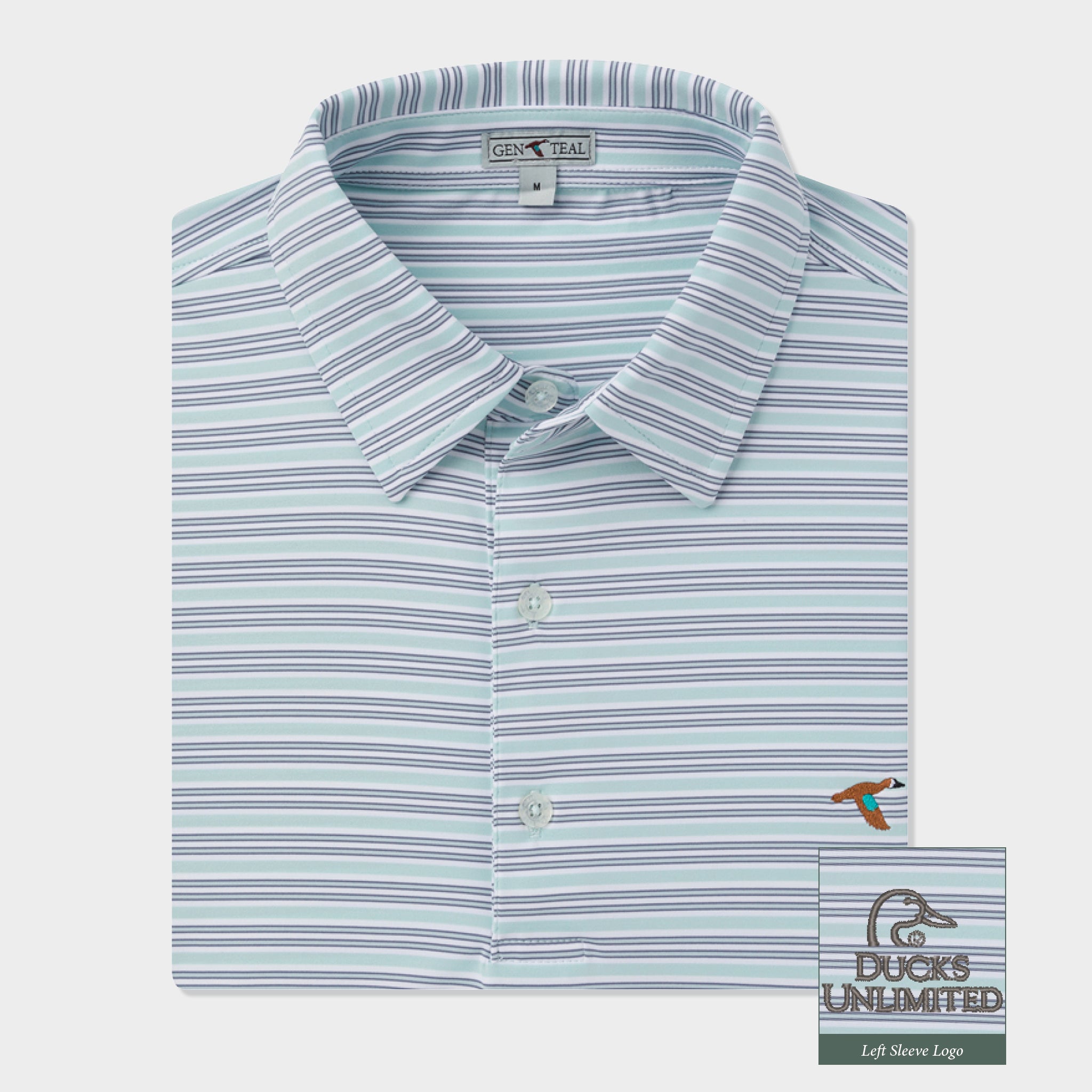 Ducks Unlimited McKinley Performance Polo-GenTeal Apparel