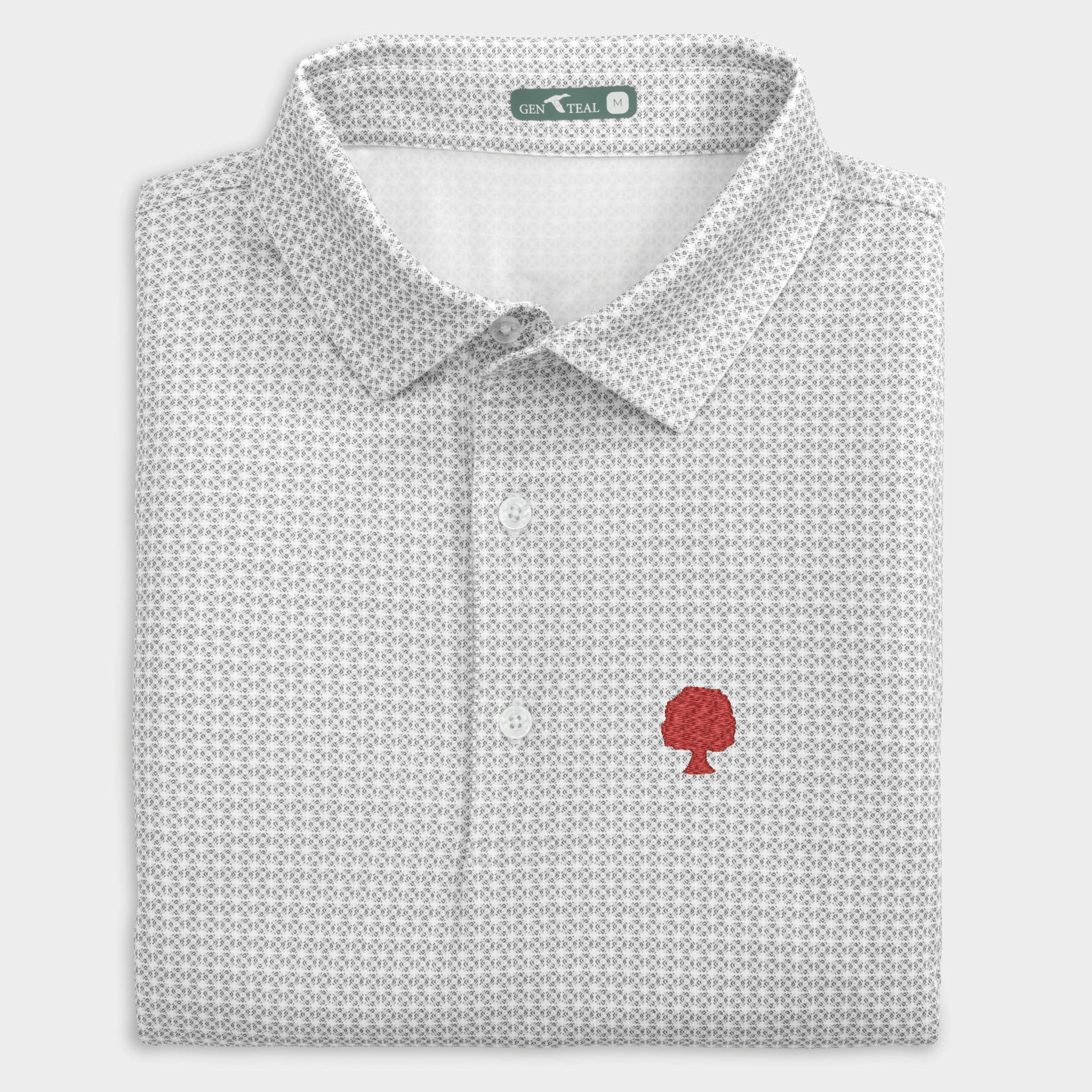 Grove Collective Tile Printed Performance Polo-GenTeal Apparel