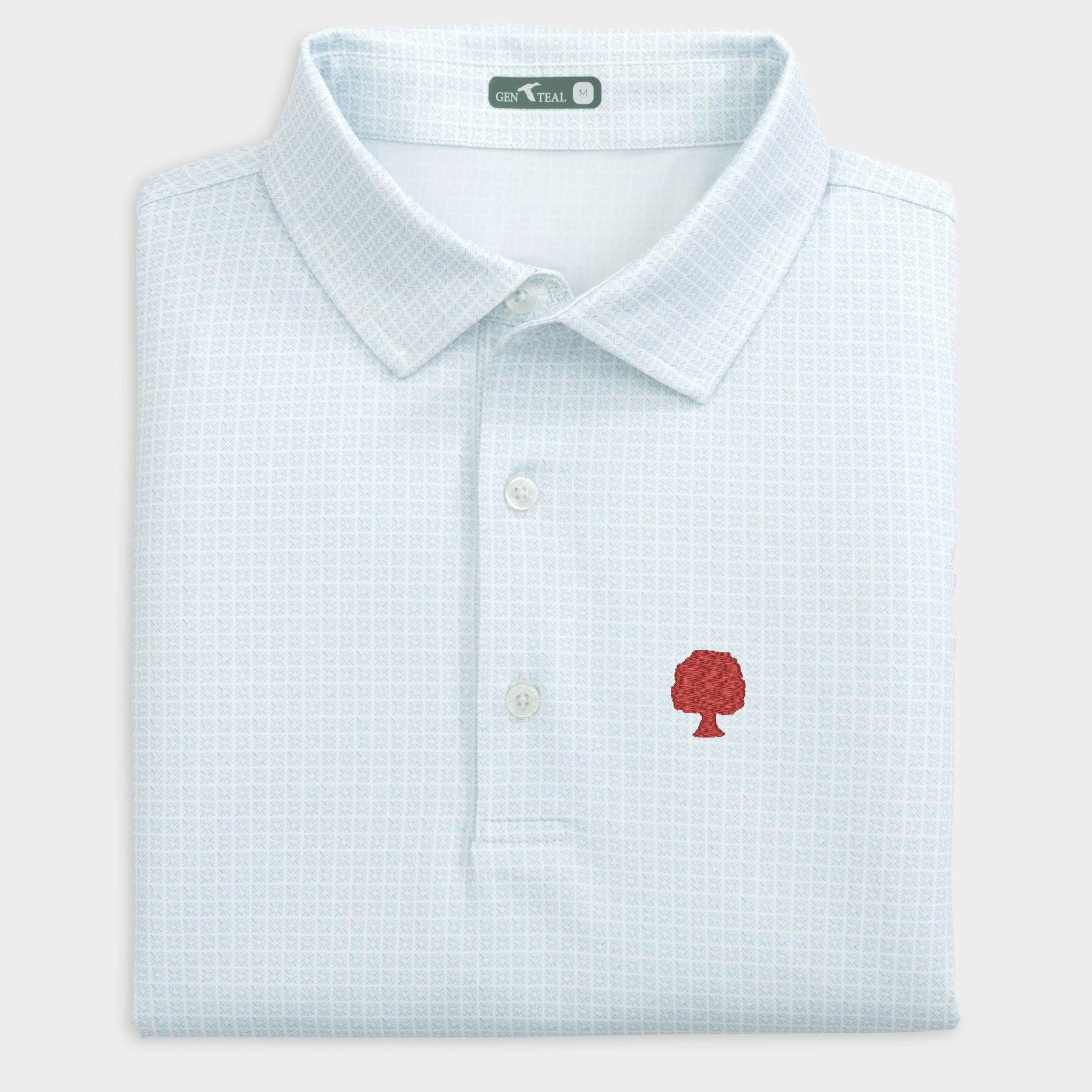 Grove Collective Tile Printed Performance Polo-GenTeal Apparel