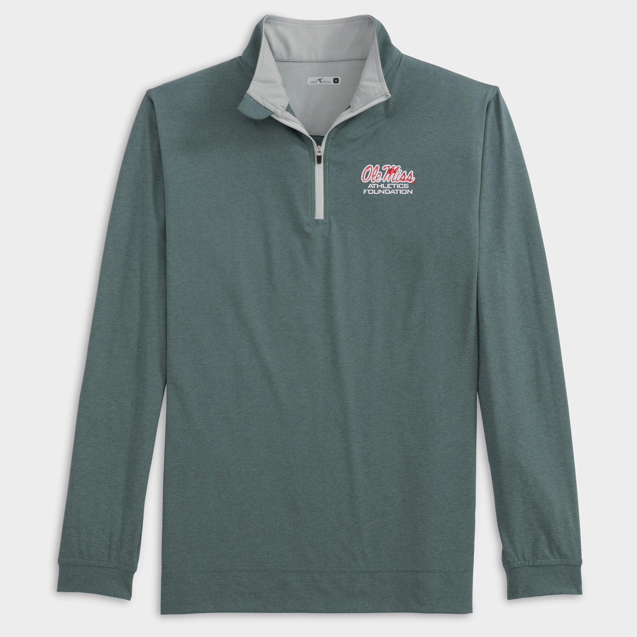 Ole Miss Athletics Foundation Heathered Venture Performance Quarter-Zip-GenTeal Apparel