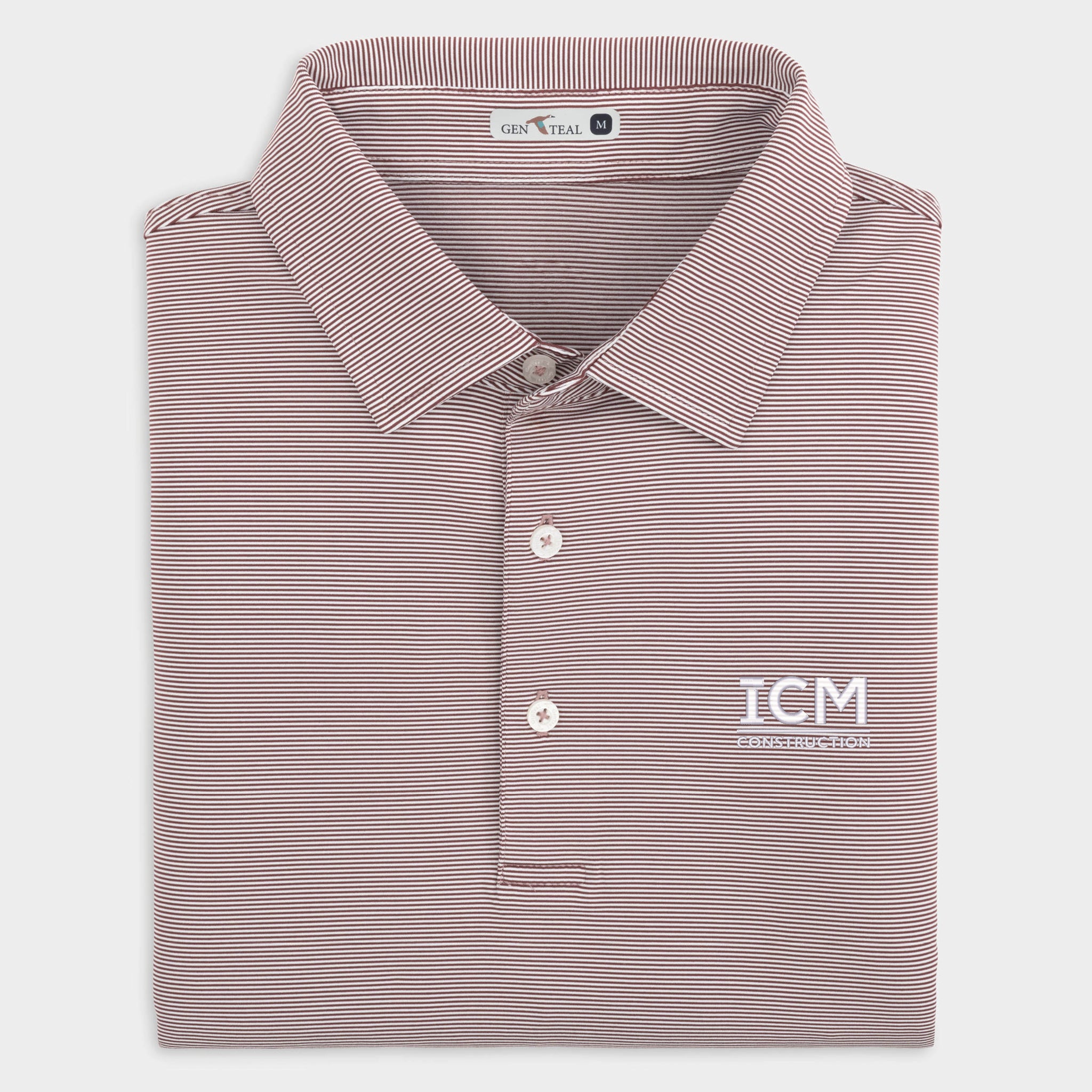 ICM Pinstripe Performance Polo