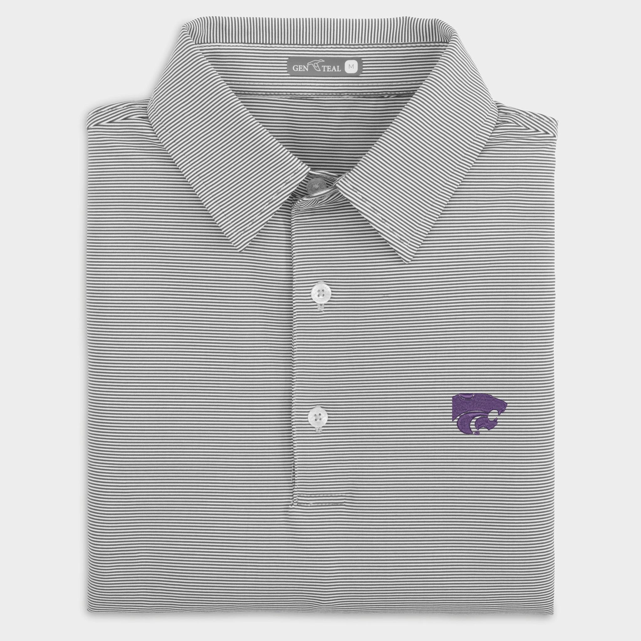 Kansas State Pinstripe Performance Polo