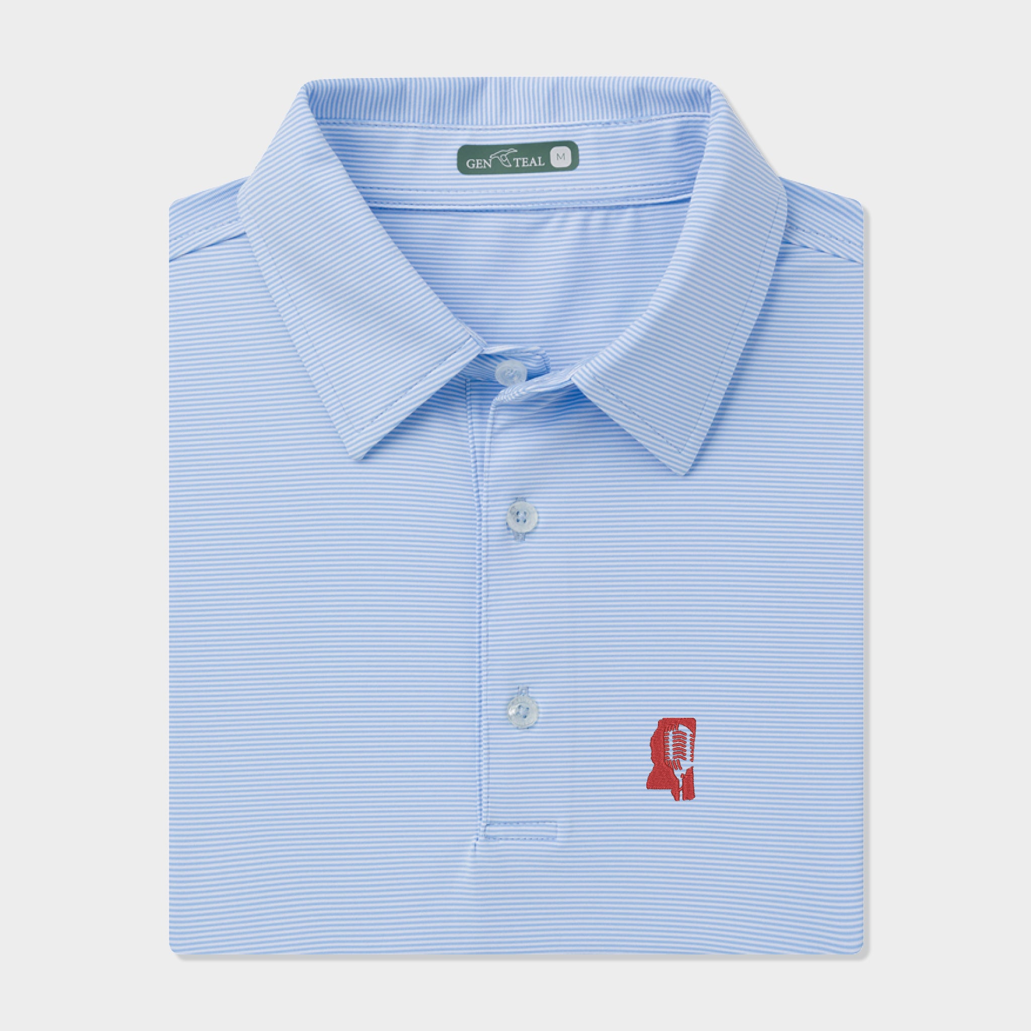 MPW Pinstripe Performance Polo-GenTeal Apparel