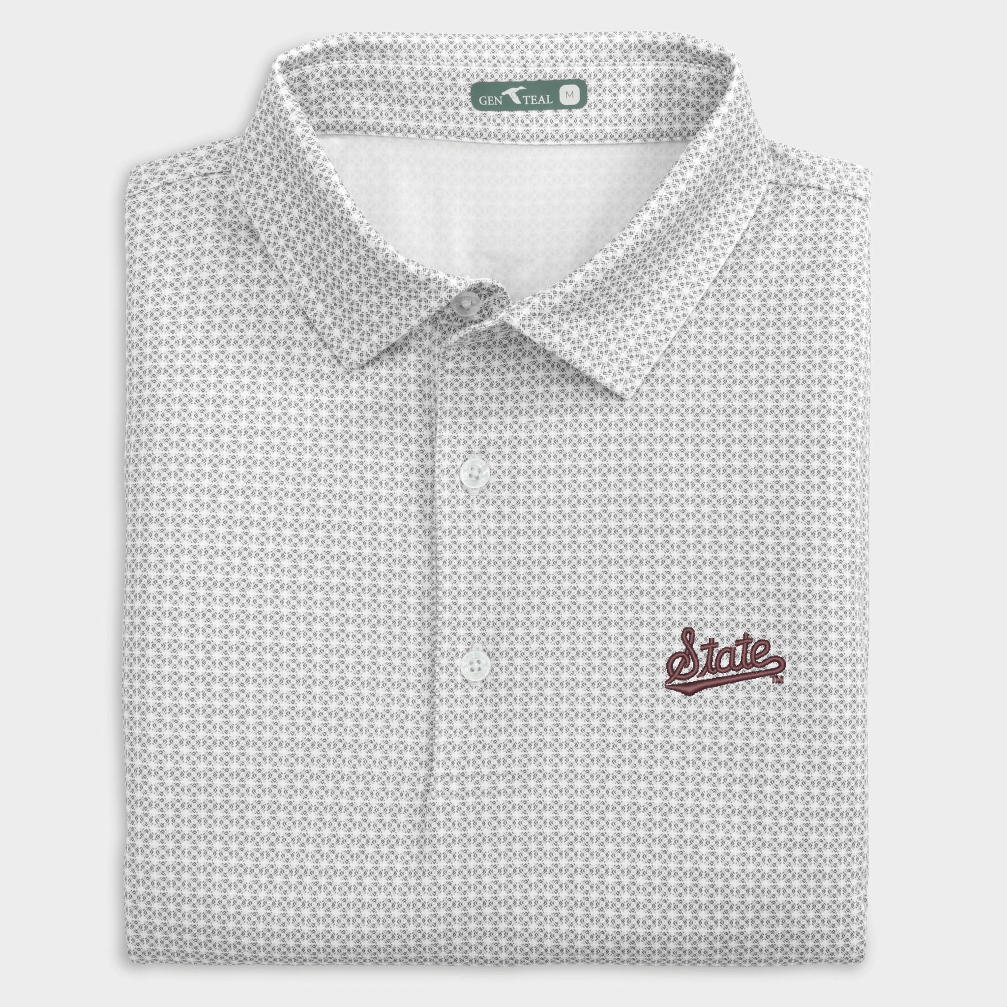 Mississippi State Tile Printed Performance Polo