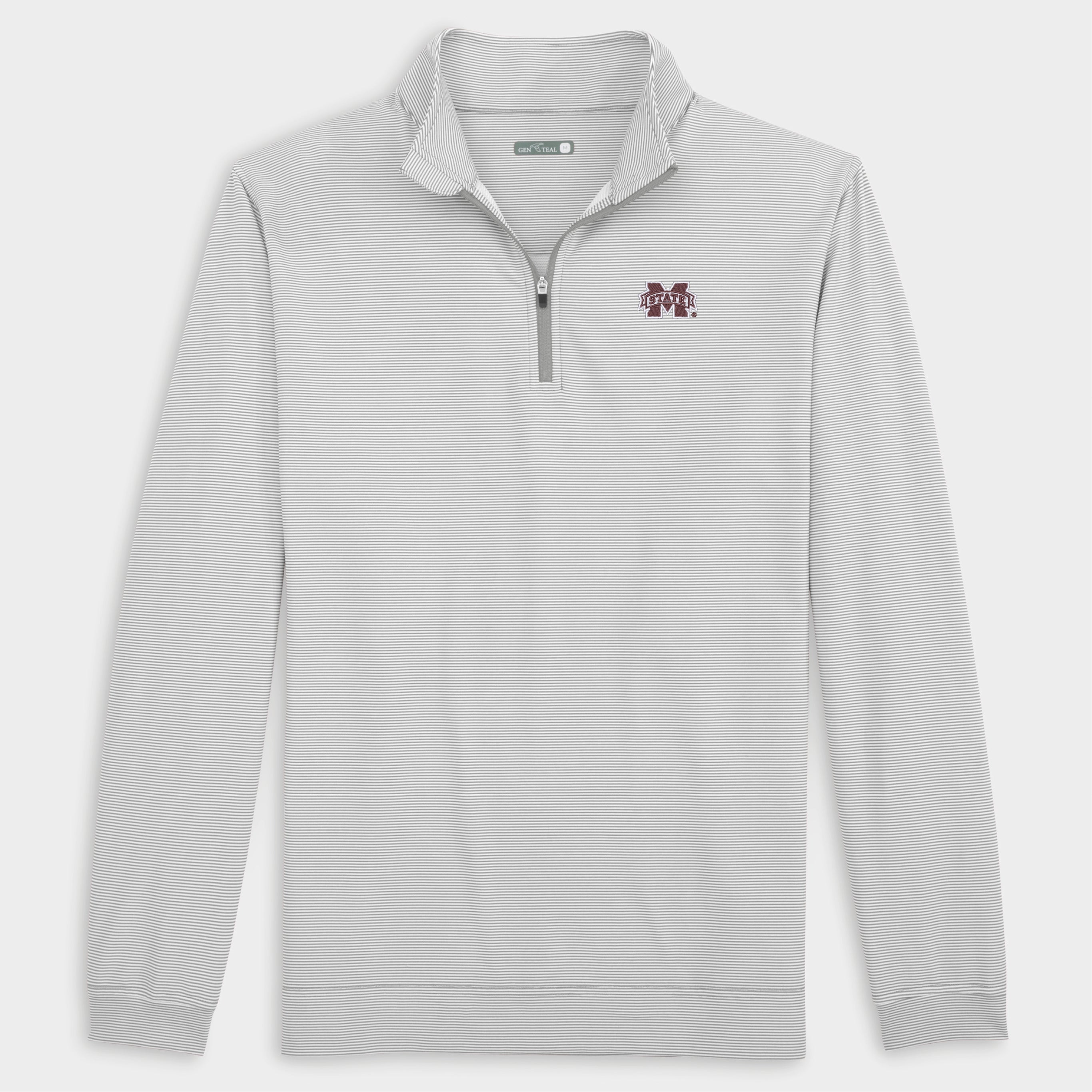 Mississippi State Pinstripe Venture Performance Quarter-Zip-GenTeal Apparel