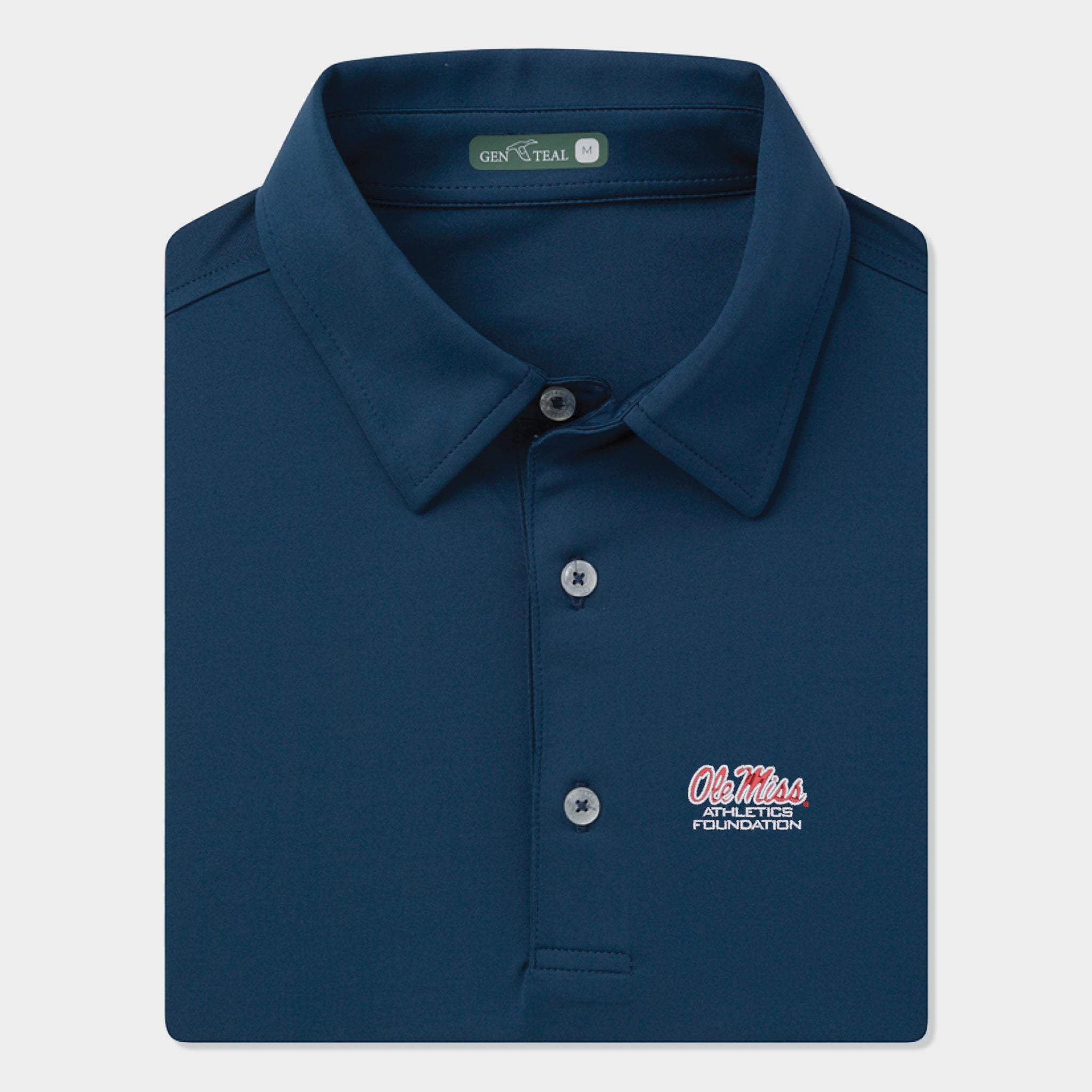 Ole Miss Athletics Foundation Solid Performance Polo-GenTeal Apparel