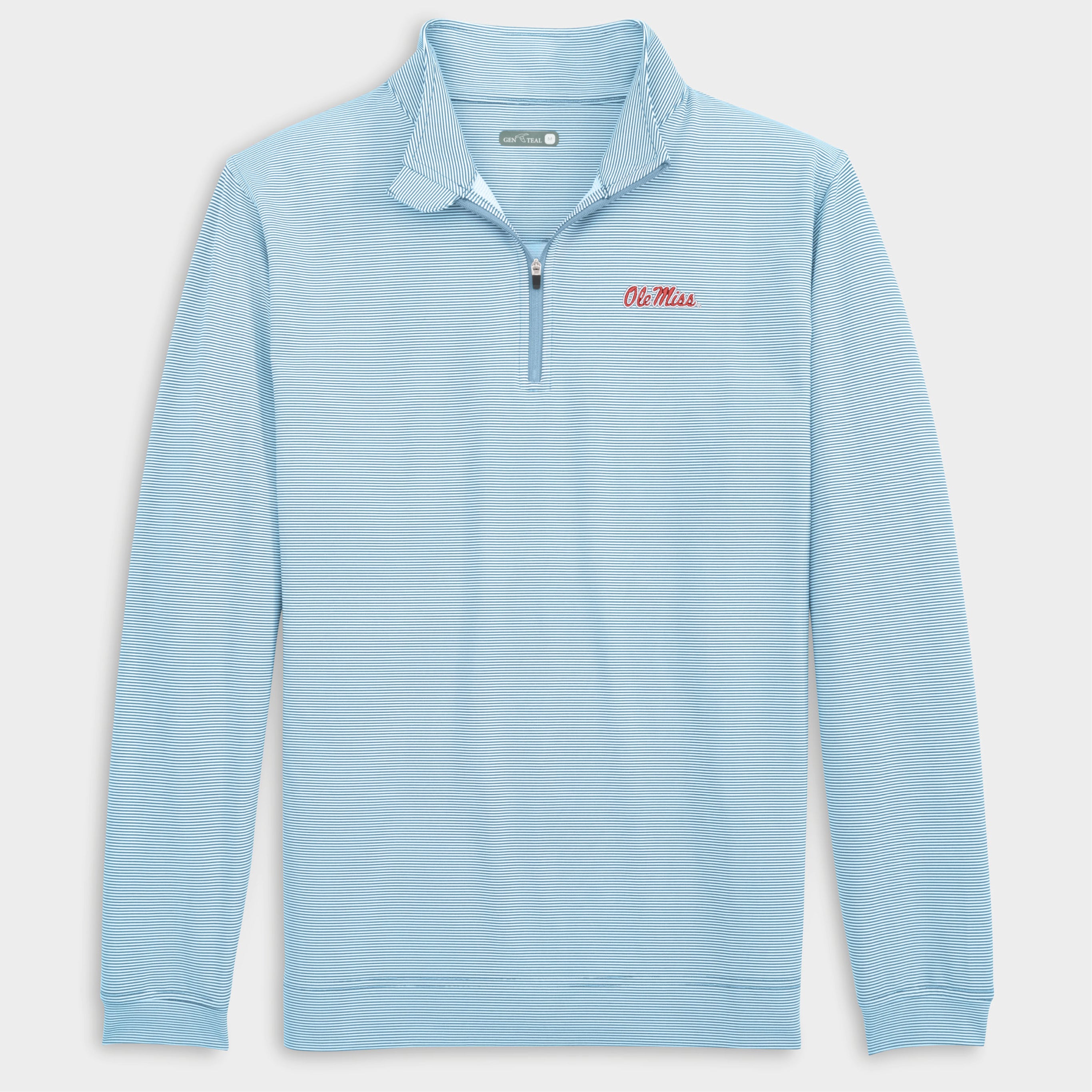 Ole Miss Pinstripe Venture Performance Quarter-Zip-GenTeal Apparel