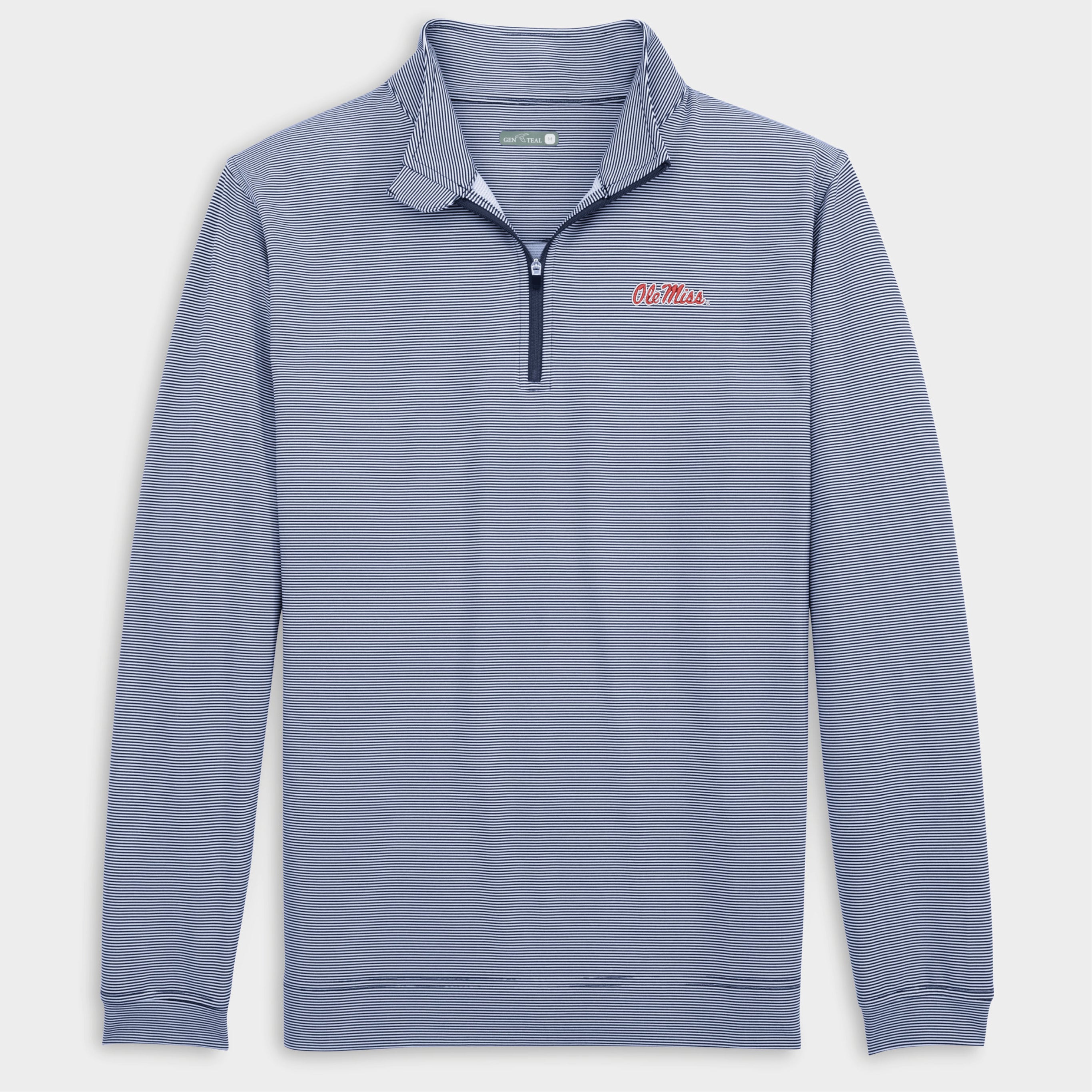 Ole Miss Pinstripe Venture Performance Quarter-Zip-GenTeal Apparel