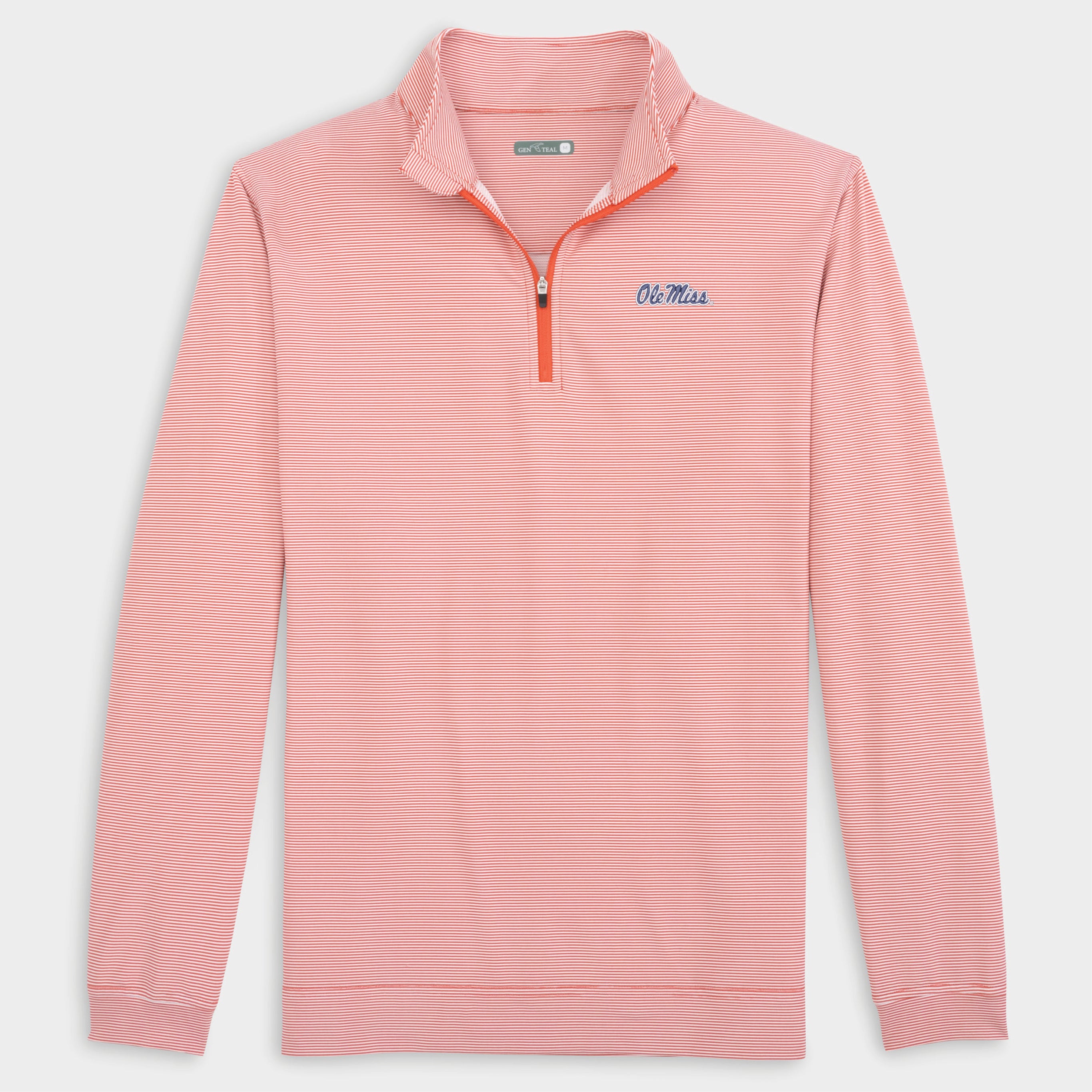 Ole Miss Pinstripe Venture Performance Quarter-Zip-GenTeal Apparel