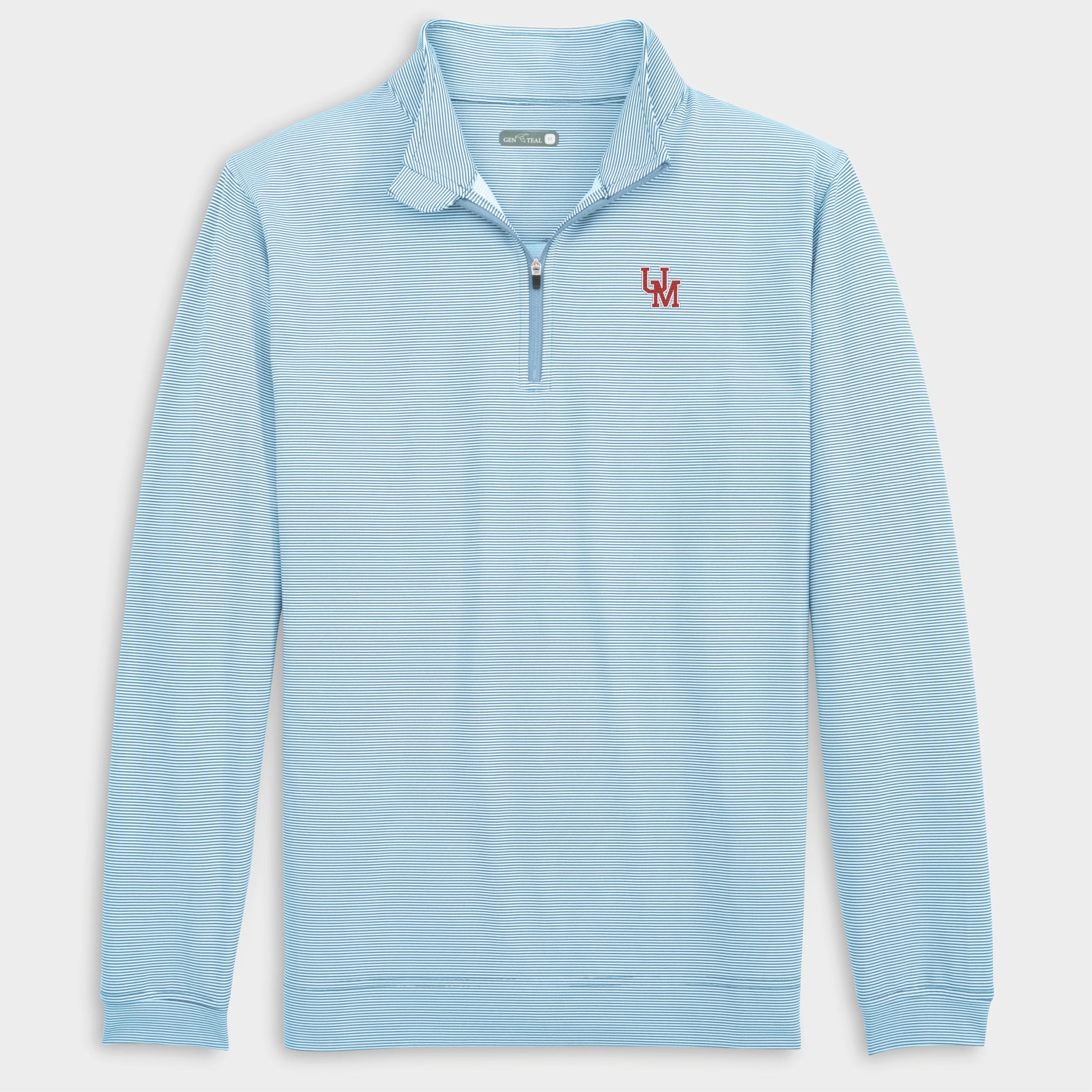 Sunday Ole Miss Pinstripe Venture Performance Quarter-Zip-GenTeal Apparel