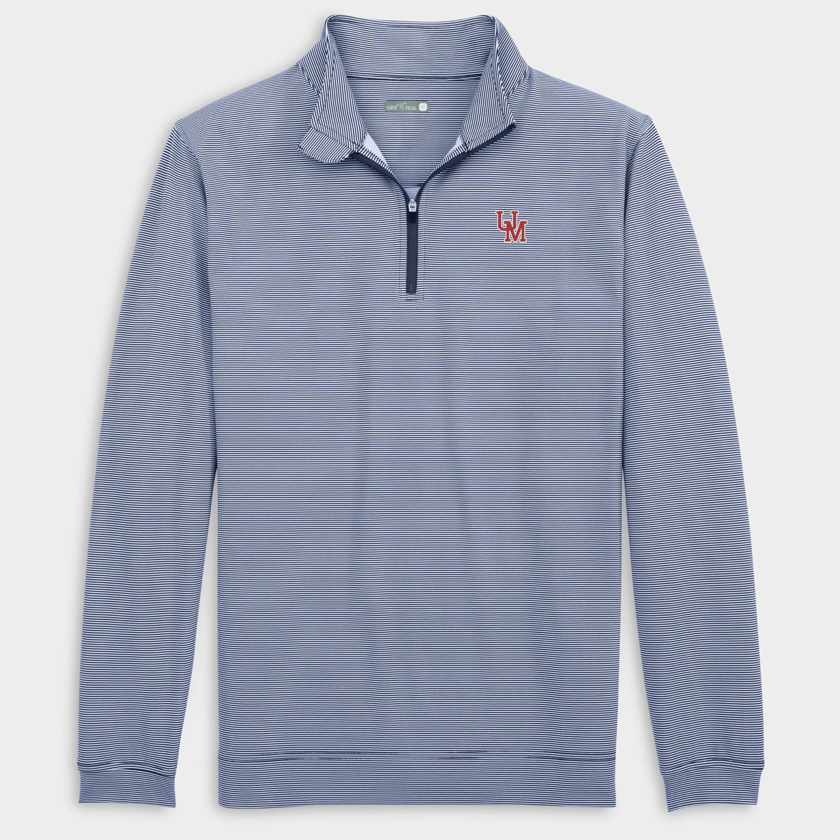 Sunday Ole Miss Pinstripe Venture Performance Quarter-Zip-GenTeal Apparel