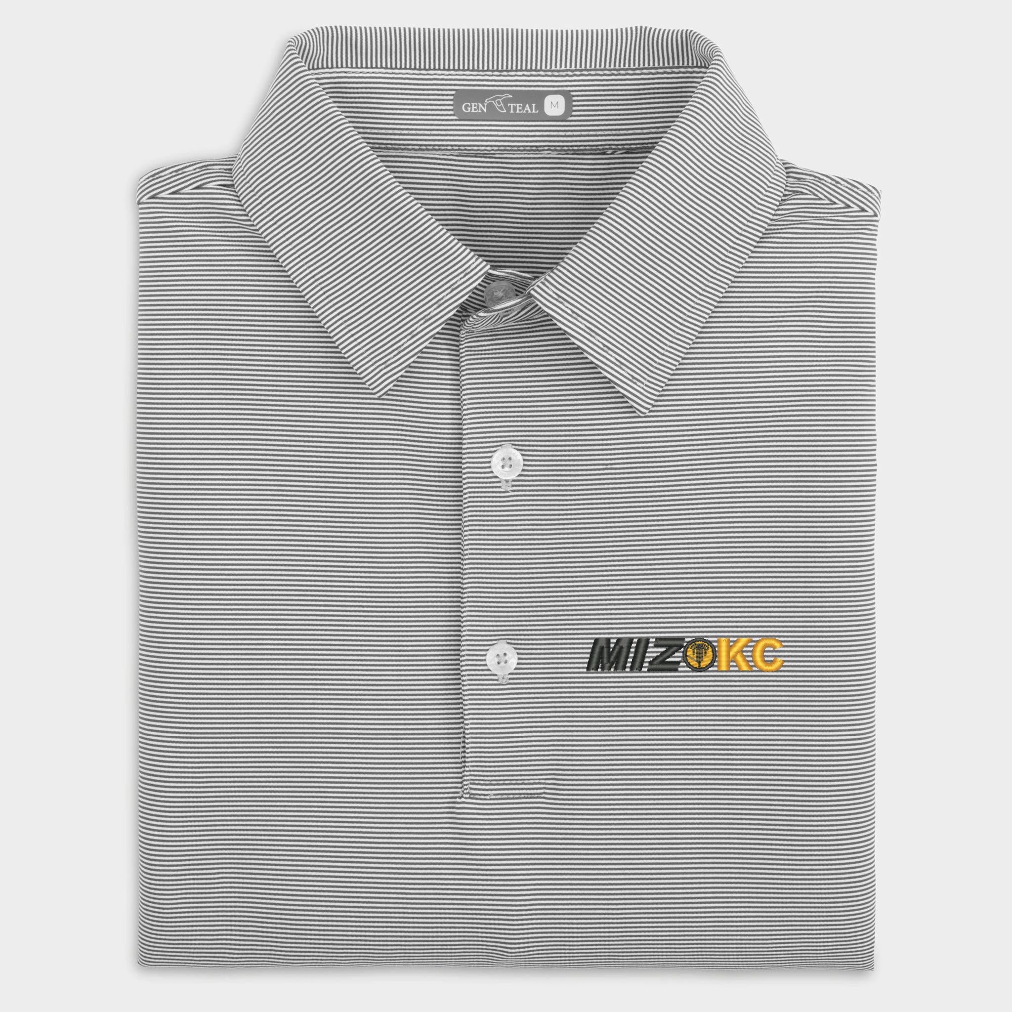 Miz-KC Pinstripe Performance Polo