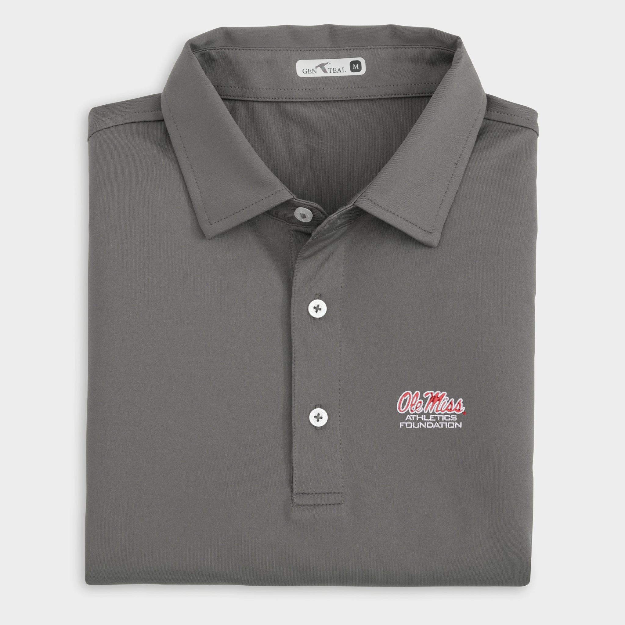 Ole Miss Athletics Foundation Solid Performance Polo-GenTeal Apparel