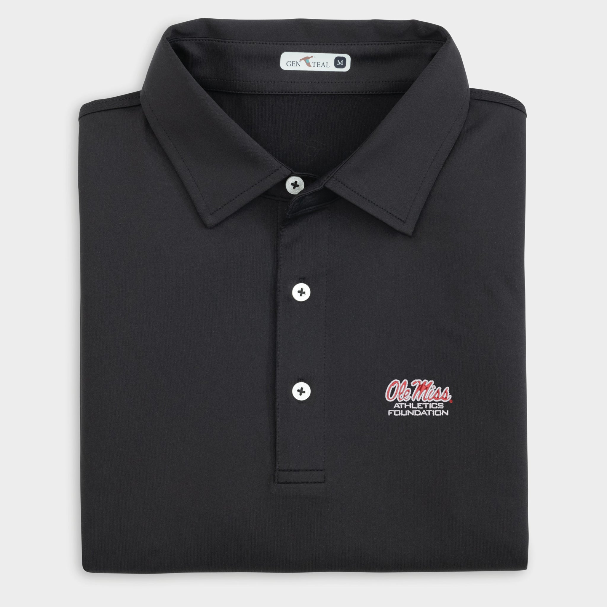 Ole Miss Athletics Foundation Solid Performance Polo-GenTeal Apparel