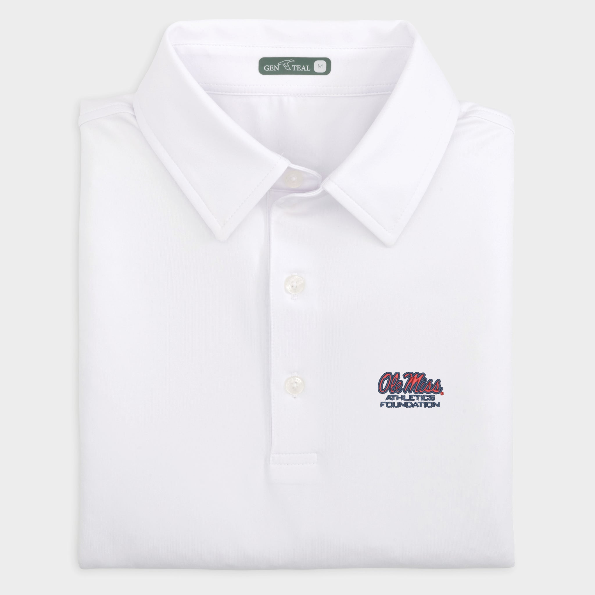 Ole Miss Athletics Foundation Solid Performance Polo-GenTeal Apparel