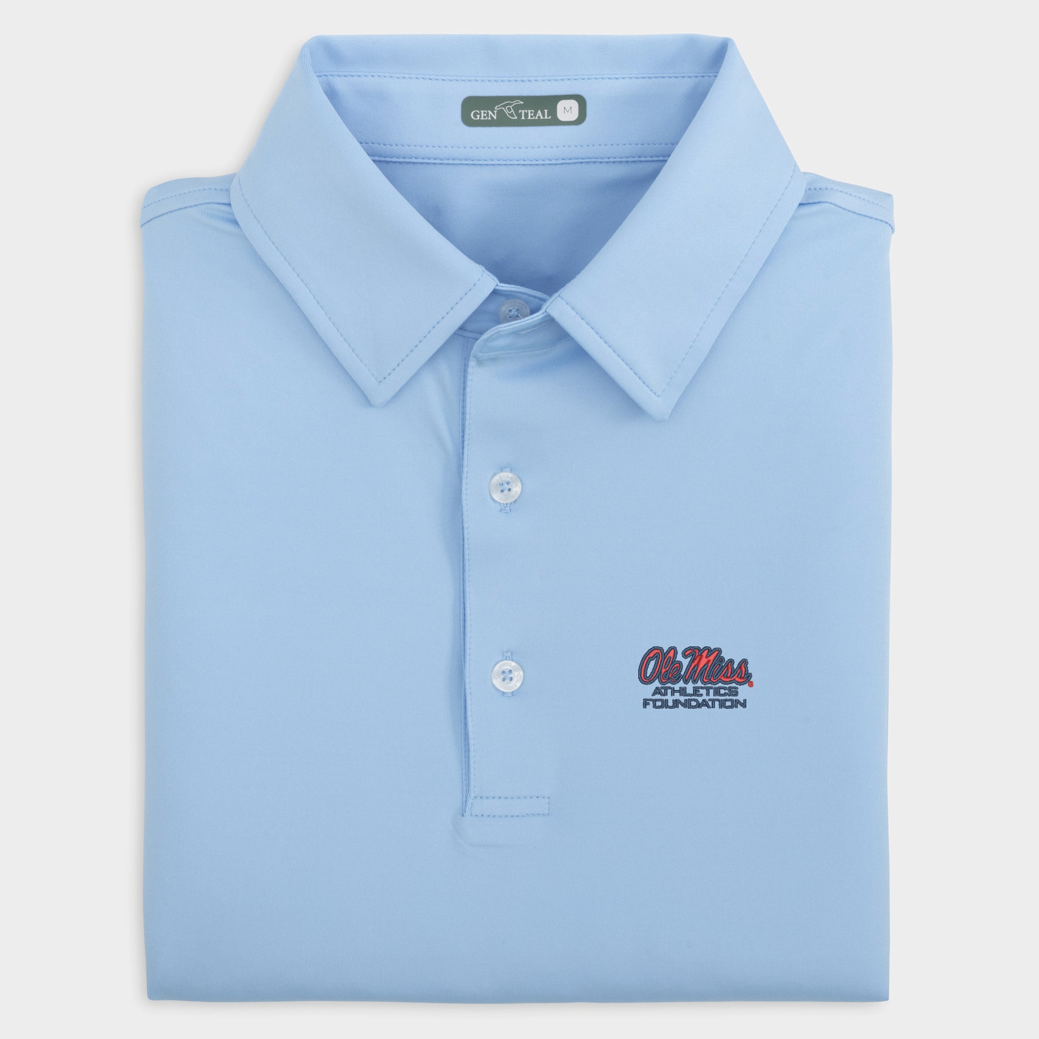 Ole Miss Athletics Foundation Solid Performance Polo-GenTeal Apparel