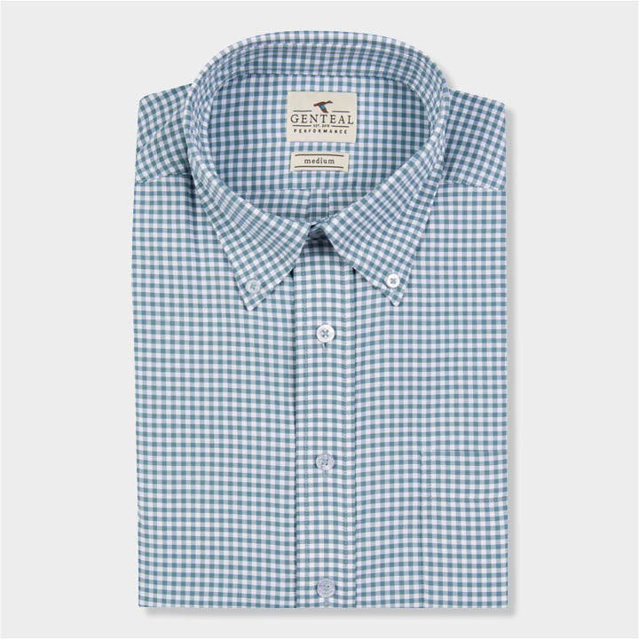 Mens Gingham Softouch® Woven Sport Shirt | GenTeal Mens Apparel